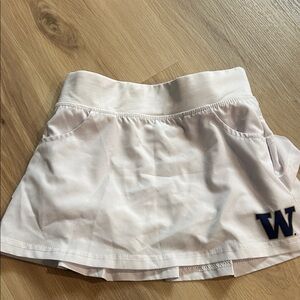 Kids UW White Athletic Skort